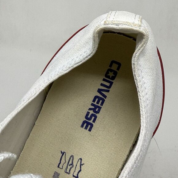 Converse All Star Chuck Taylor Sneakers Mens 12 White Canvas Low Top Shoes - Picture 13 of 16